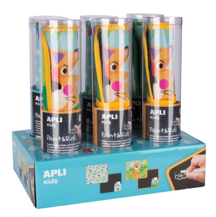 Kriiditahvel Roll-up Apli 295 x 250mm+2 kriiti ja pühkija, rullis, kaasaskantav