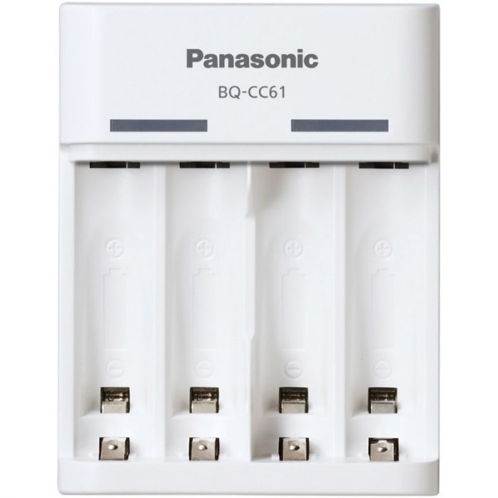 Akulaadija Panasonic eneloop laadija BQ-CC61USB - laetav USB-pesa kaudu 2x 4x AA/AAA NiMH kuni 10h, kaasas micro-USB -USB-A kaabel