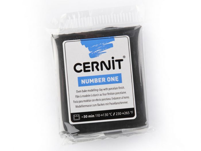 Polymer clay Cernit No.1 56g 100 black-black