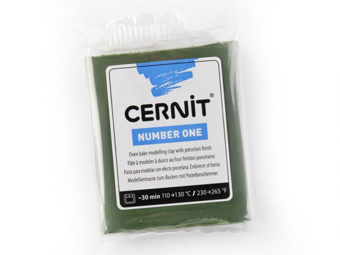 Polymer clay Cernit No.1 56g 645 olive olive green