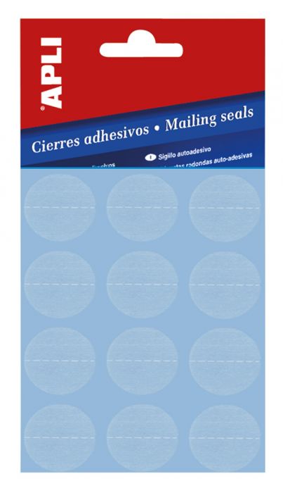 Etikett iseliimuv APLI ümar 25mm, läbipaistev  polüester, ilmastikukindel turvakleeps, 10l/pk, Ref.10694