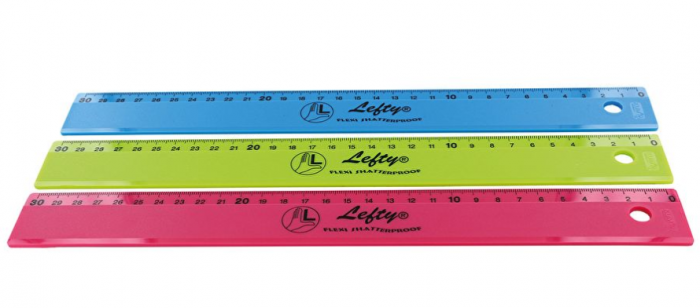 Joonlaud 30cm Wedo KUM Lefty vasakukäelistele assortii