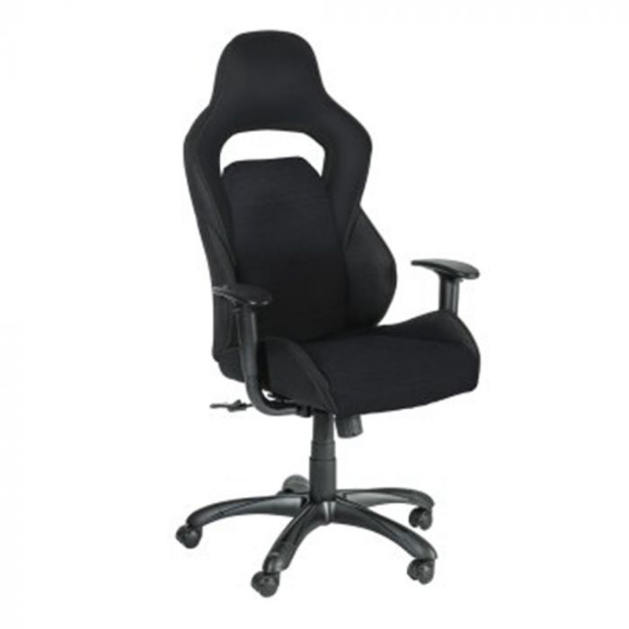 Töötool COMFORT peatoega, reg. käetoed 24575 /max 120kg/must PU ja hall kangas+must plastik, k.r.