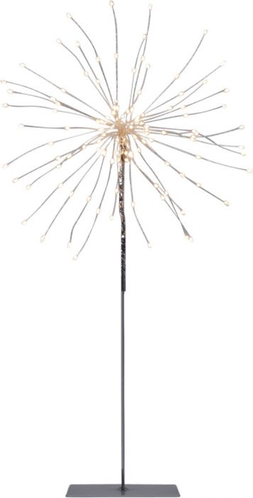 Dekoratsioon ILUTULESTIK mustal jalal, D-26x50cm,120 soe valget LED tuld, toitekaabel 3m, IP20, sisetingimustesse