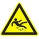 Safety - label Danger of slipping 10x10cm sticker Slippery or wet surface (floor, staircase or other surface)