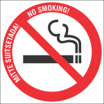 Safety label Do not smoke! / No smoking! sticker 10x10cm No smoking