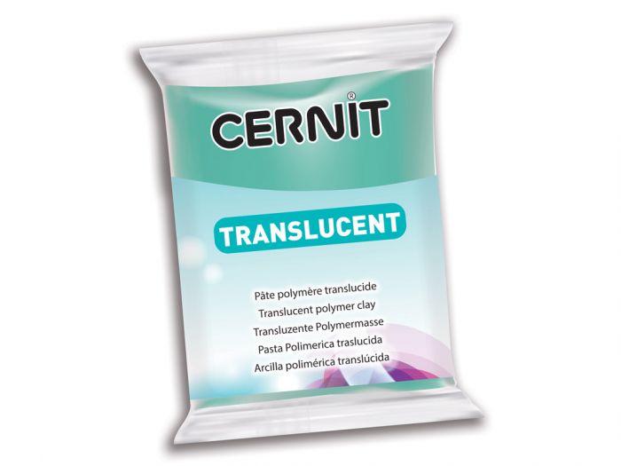 Polymer clay Cernit Translucent 56g 620 emerald