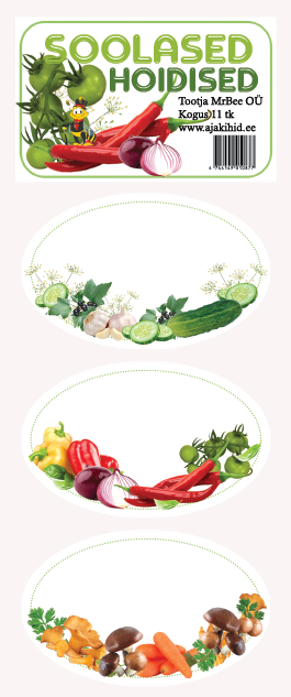 Sticker Salted preserves, oval