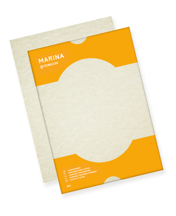 Design paper Marina Conchiglia A4 175g 25l / pk marble