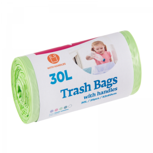 Garbage bag McLean 30l green with handles, 25pcs / roll
