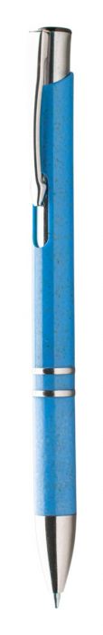 Pen NUKOT wheat straw blue, blue refill