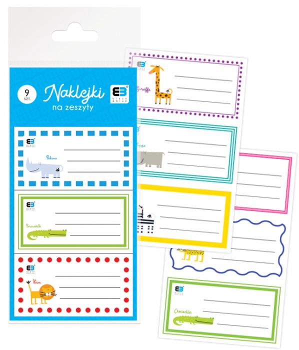 Booklet stickers Black&Blue Kids, 9 stickers Interdruk