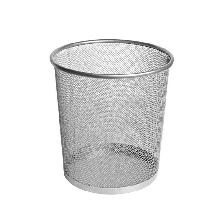 Paper basket with silver metal mesh, 15L, 26 x 30 cm, Forofis
