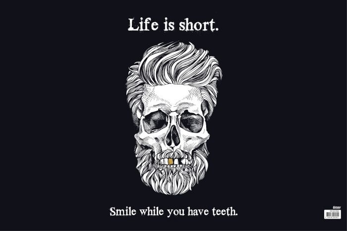 Table mat 595x395mm Skull, Timer