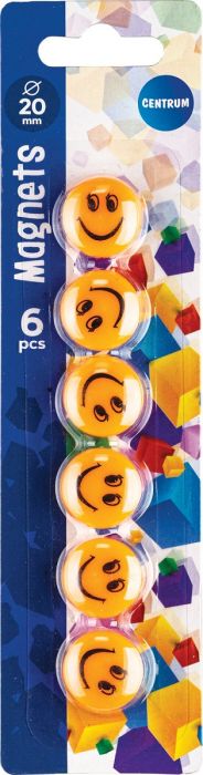 Plate magnet 20mm Smile, 6pcs / pack, Center