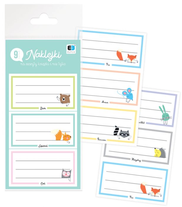 Booklet stickers Animals, 9 stickers Interdruk