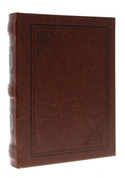 Photo album Journal (H) -2, brown, for 200 photos with 10x15cm memo, faux leather covers