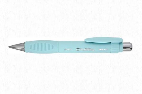 Pastapliiats Penac Chubby 1,0mm, klõpsuga, ergonoomiline sõrmetugi, sinine südamik, helesinine korpus
