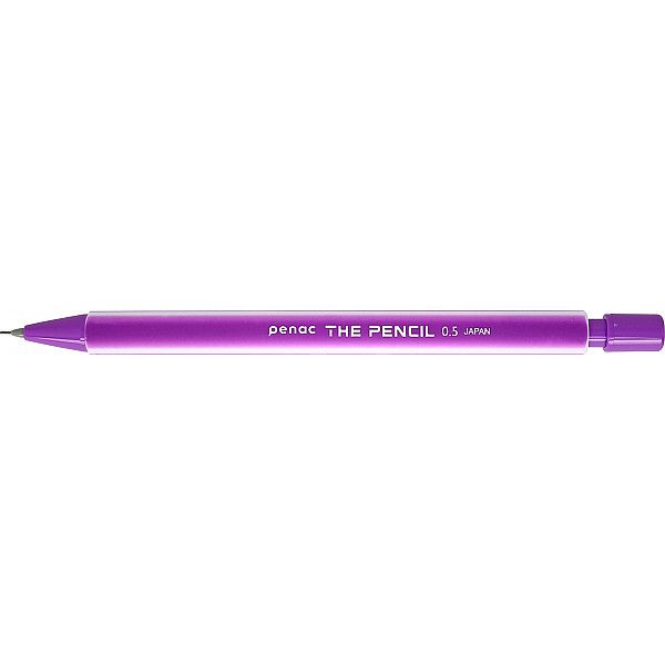 Mehaaniline pliiats Penac The Pencil 0,5mm, kummise pinnaga, lilla