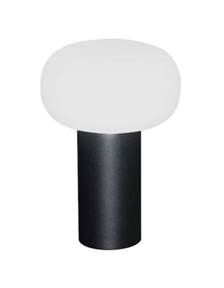 Lauavalgusti KONSTSMIDE Antibes LED juhtmevaba,H-19cm, 2,5W, aku, 2700/3000/4000K+RGB, alusega USB kaabel, IP54/ matt must alum.+klaas