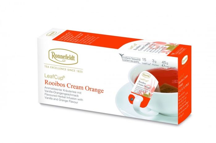 Punane tee Rooibos Cream Orange, Ronnefeldt LeafCup, 15tk/pk