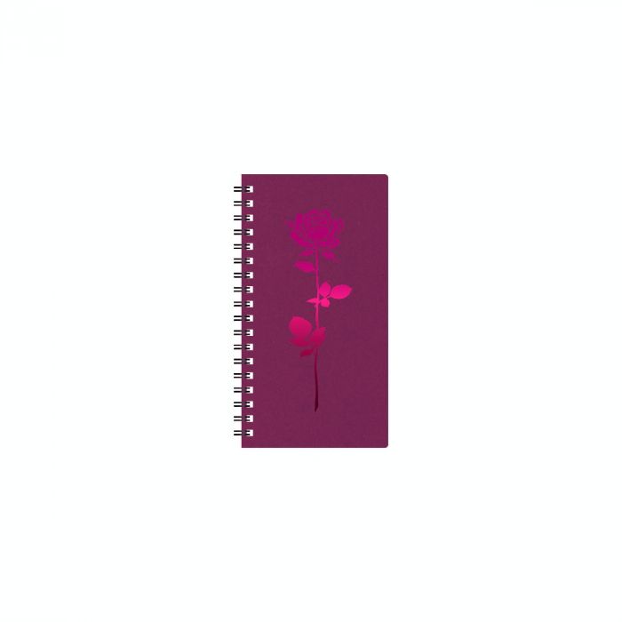 Midi Notebook Spiral Cardboard Week H Red Rose, Spiral Volume, Cardboard Design Covers