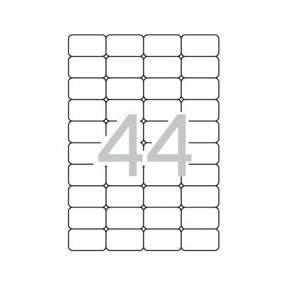 Label APLI 48,5x25,4 Ref.1223 transparent polyester 20 sheets per pack, weatherproof