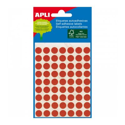 Label round 10mm red, Ref. 2053 315pcs / pk marking point