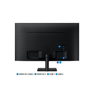 LCD Monitor|SAMSUNG|27"|TV Monitor/Smart|Panel VA|1920x1080|16:9|60Hz|Matte|4 ms|Speakers|Tilt|Colour Black|LS27DM500EUXDU
