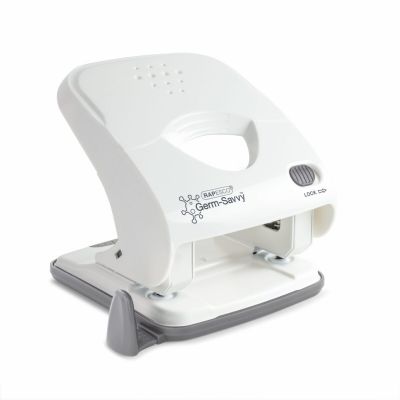 2-hole punch Germ-Savvy Eco X5-40ps, antibacterial, less effort, soft, white  Rapesco