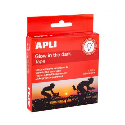 Glow in the dark adhesive tape 20 mm x 5 m, Apli