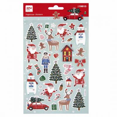 Kleepsud kaunistamiseks Christmas Ski, 33 tk, Apli