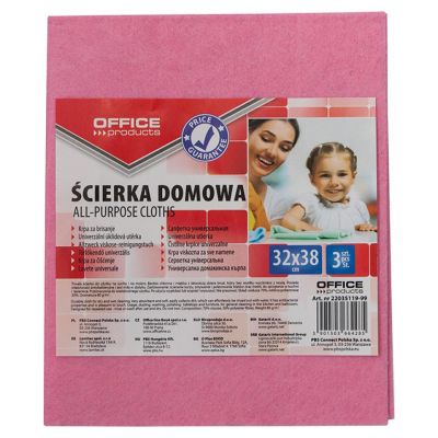 Puhastuslapp Office Products, universaalne (viskoos) 32x38cm, 3 tk