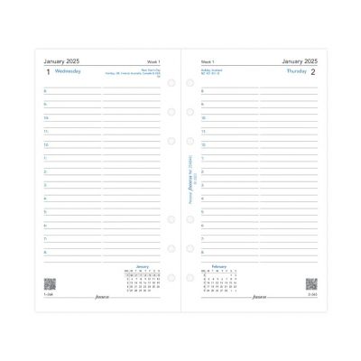 Kalendrisisu Filofax Personal päev 1-lehel, kohtumised, ingliskeelne 2025a.