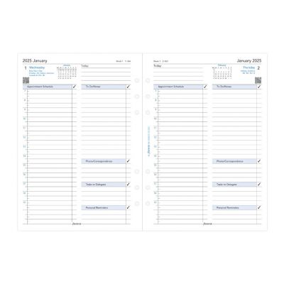 Kalendrisisu Filofax A5 päev 1-lehel, kohtumised, ingliskeelne 2025a.