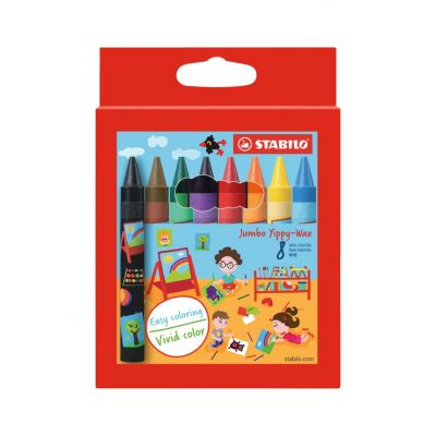 Wax crayon STABILO Yippy-Wax Jumbo 8 colors