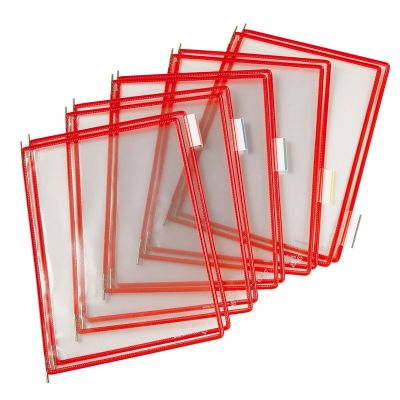 Browsing system Tarifold A4 pocket, red, 10pcs