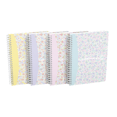 OXFORD FLORAL A5 90G RULED, ASSORTED