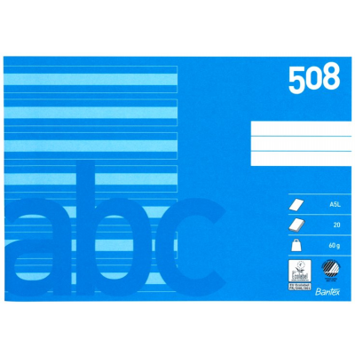 School notebook 508, A5, 8 line groups, 20 sheets Bantex