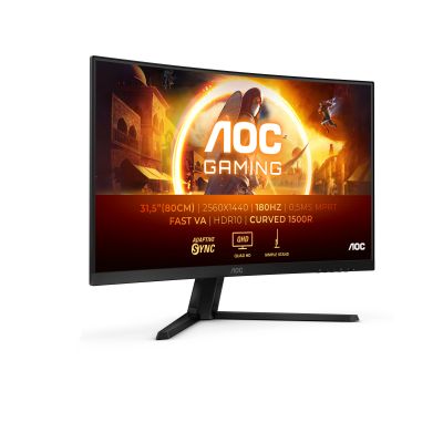 AOC CQ32G4VE | 31.5 " | VA | QHD | 16:9 | 180 Hz | 1 ms | 2560 x 1440 pixels | 300 cd/m | HDMI ports quantity 2