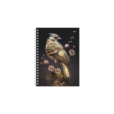 Raamatkalender Kantsler Spiral Disain Nädal Golden Bird, spiraalköide, kaaned lamineeritud,trükitud kartong, nädala sisu