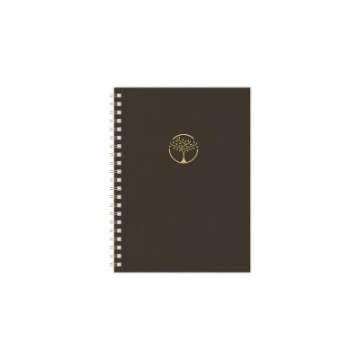 Raamatkalender KANTSLER Spiral Kartong, Nädal tumepruun, kartong kaaned, spiraalköide, nädala sisu 2025a.