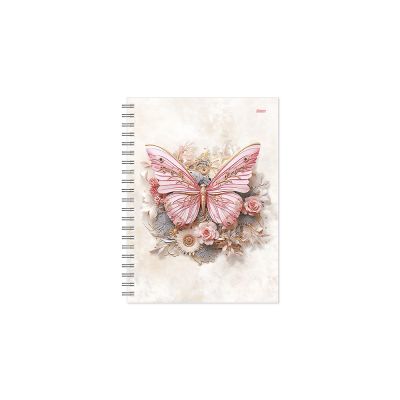 Raamatkalender Kantsler Spiral Disain Päev Rose Butterfly, spiraalköide, pehmendusega kaaned, päeva sisu 2025a.