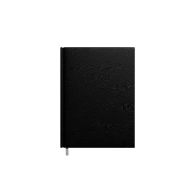 Book calendar Chancellor Week black, imitation leather cover, weekly content