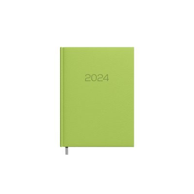 Book calendar Chancellor Week light green, with faux leather cover, weekly content
