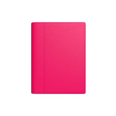 Book calendar Minister SpirEx Day pink, A5 faux leather cover, spiral binding