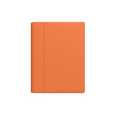 Book calendar Minister SpirEx Day orange, A5 faux leather cover, spiral binding