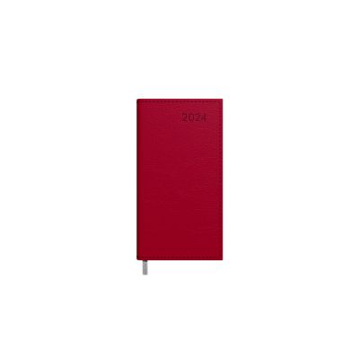 Mid-notebook Lux Week H burgundy, hardcover, imitation leather covers