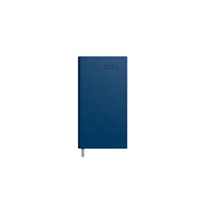 Mid-notebook Lux Week H dark blue, hardcover, imitation leather covers