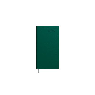 Mid-notebook Lux Week H dark green, hardcover, imitation leather covers
